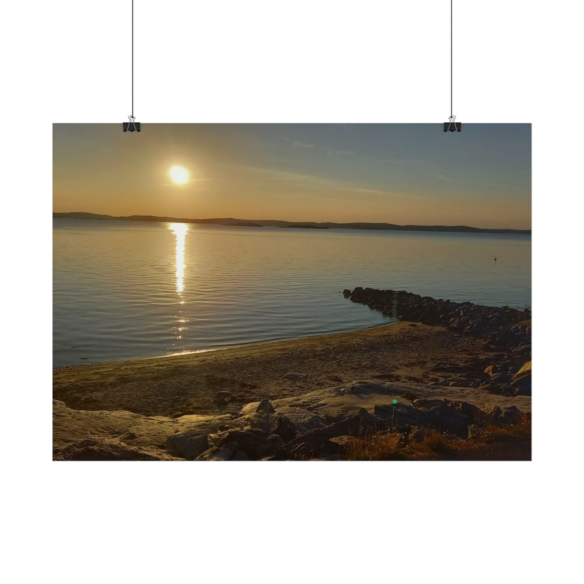 Sunset Seascape Poster — Tranquil Coastal Wall Art