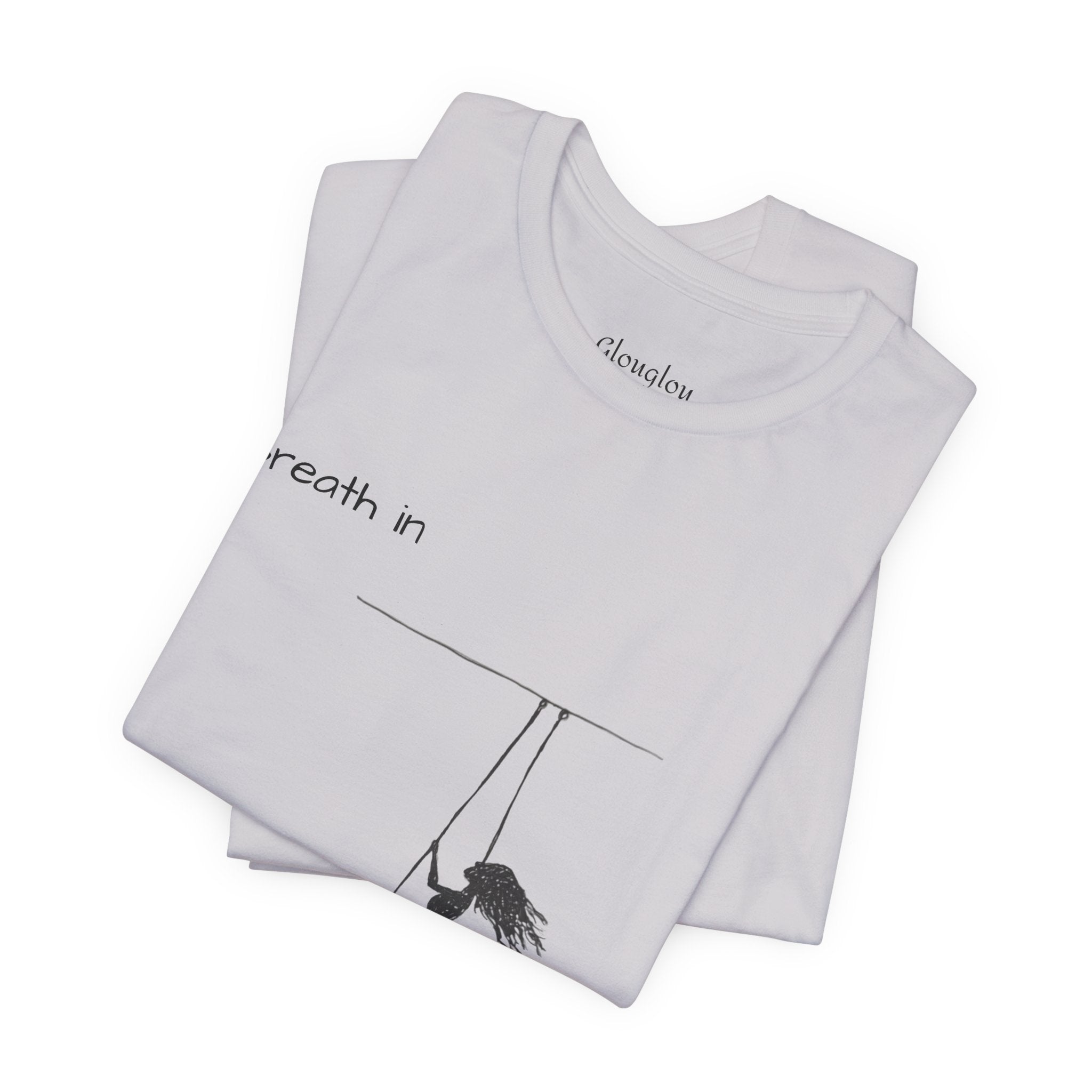 Breath In Breath Out climber tee | Climbing silhouette shirt