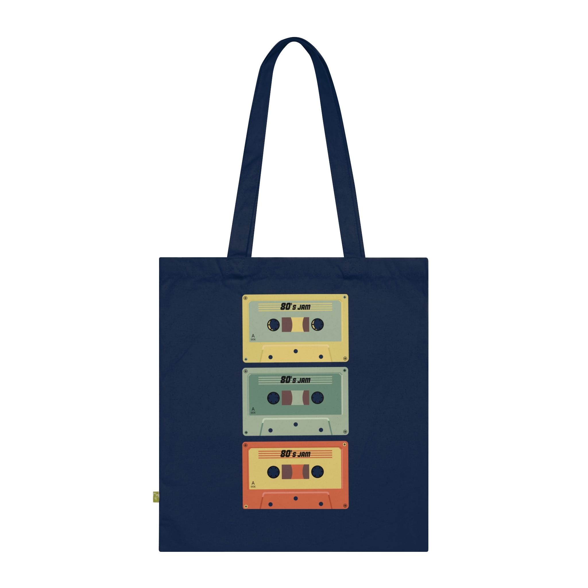 Vintage Cassette Tape Organic Tote Bag — Retro Music Lover Reusable Shopper