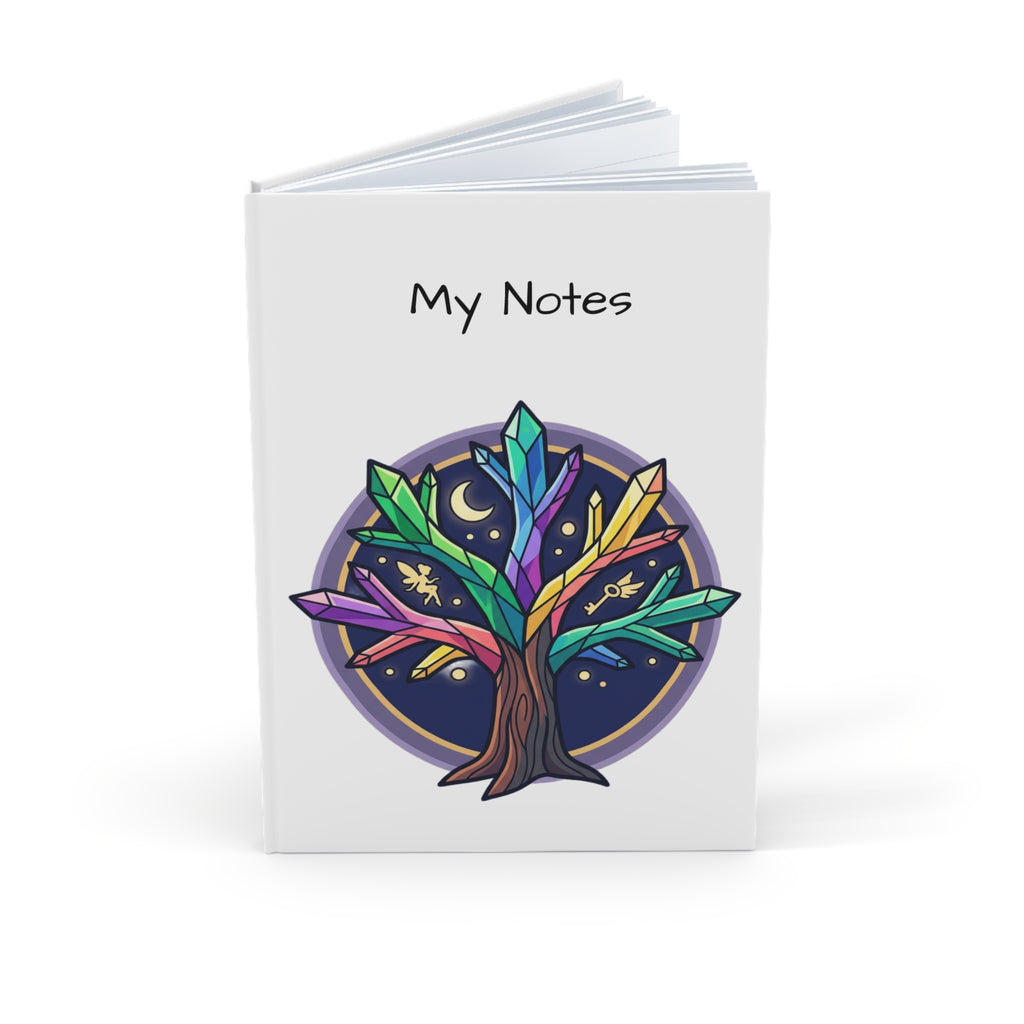 A5 Hardcover Journal — Colorful Crystal Compass Pocket Design