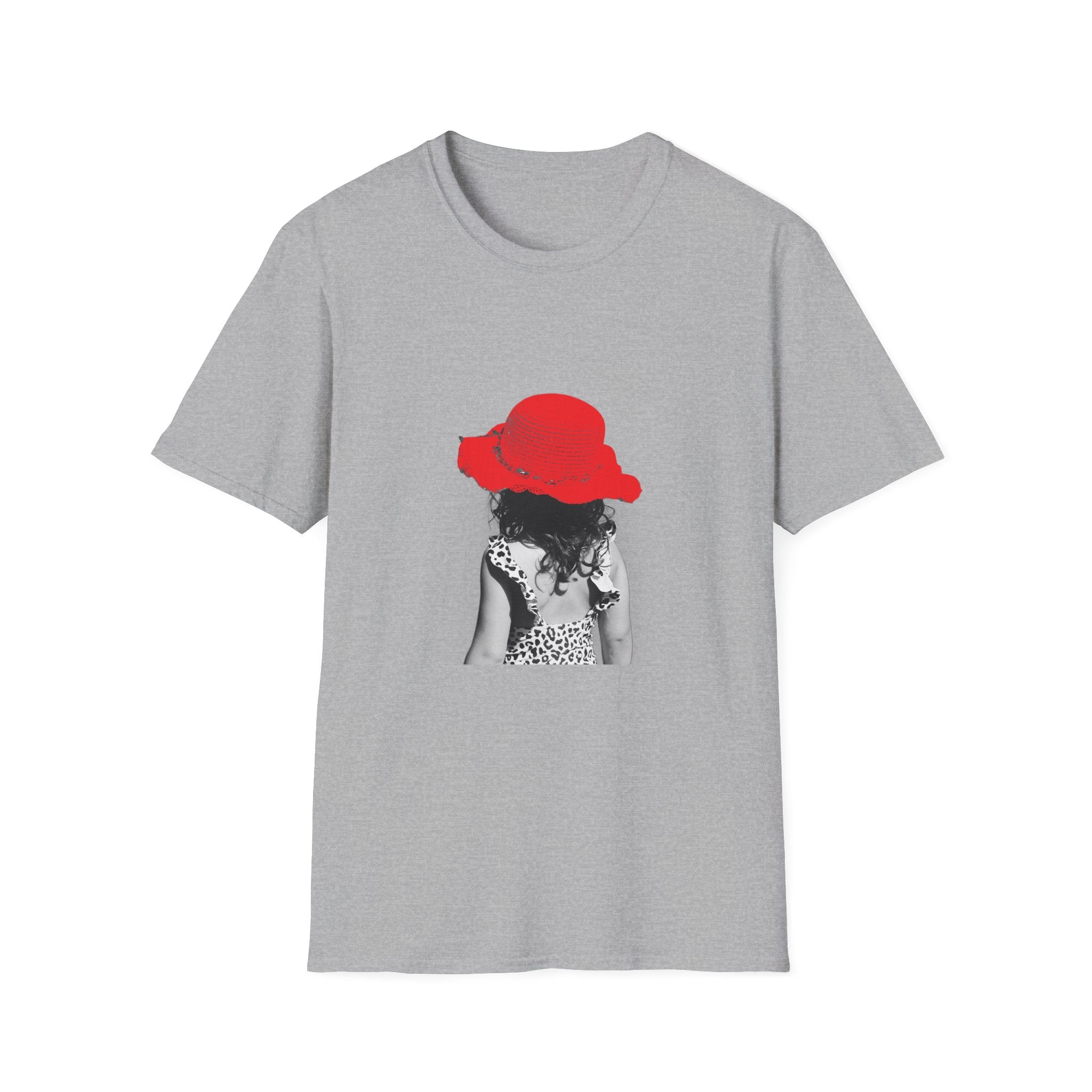 Red Hat Silhouette T-Shirt — Retro Chic Beach Vibes