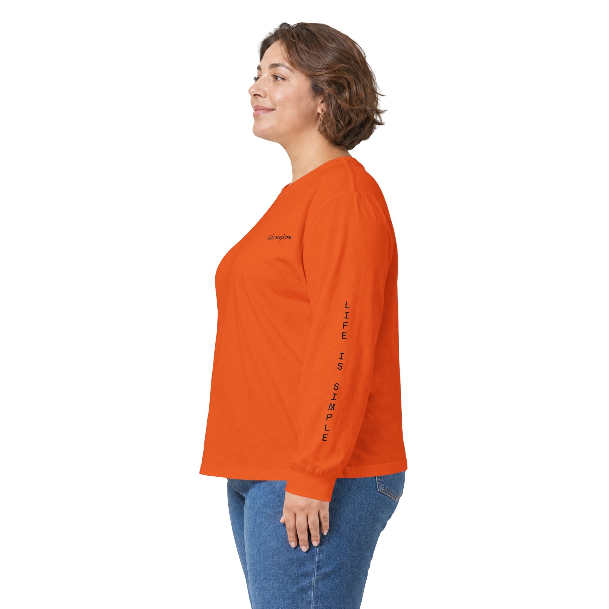 Long Sleeve Tee — Minimal Script Logo Sleeve Shirt