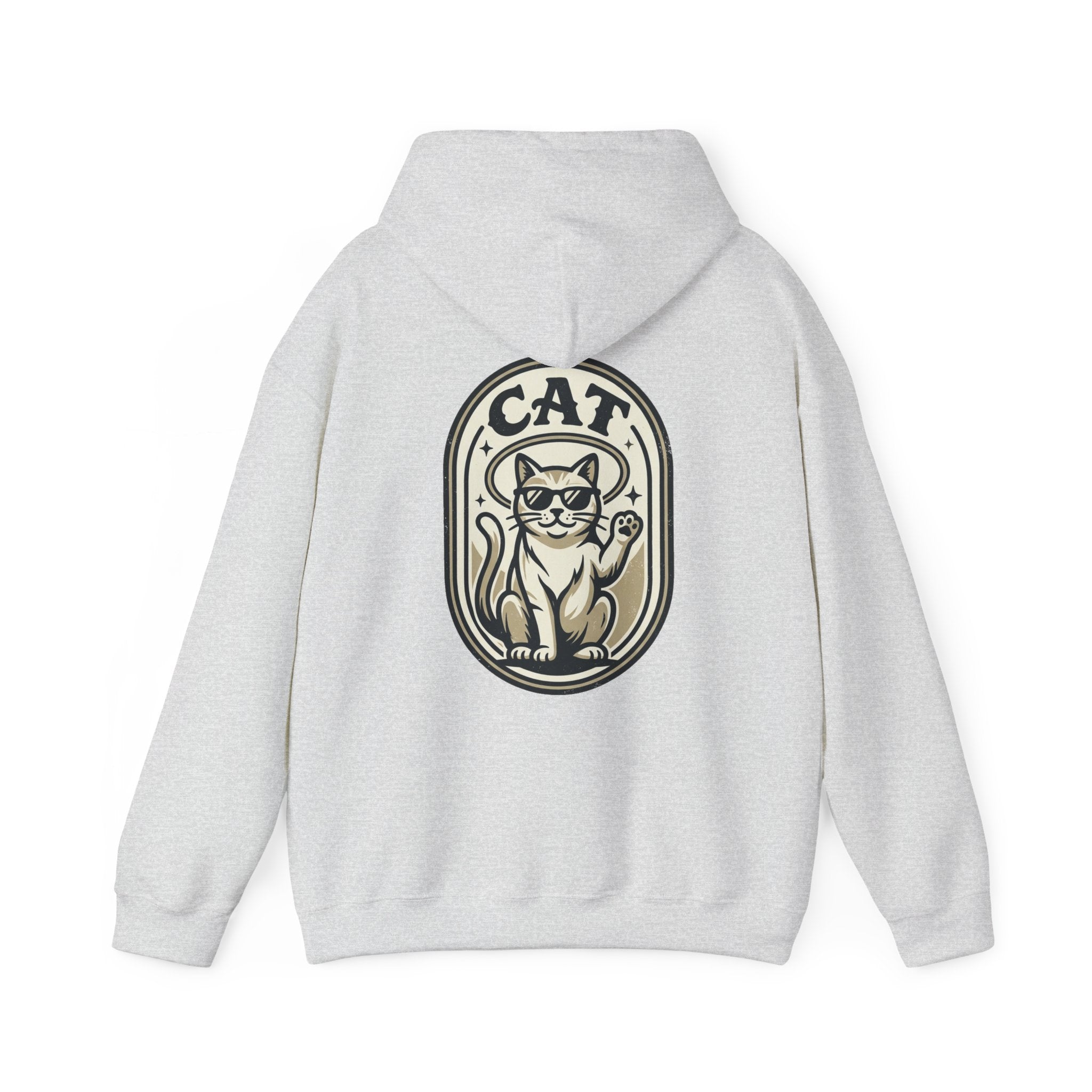 Cat Lucky Paw Hoodie — Retro Cool Cat Graphic Sweatshirt