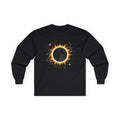 Solar Eclipse Long Sleeve Tee — Black Sun Graphic Shirt