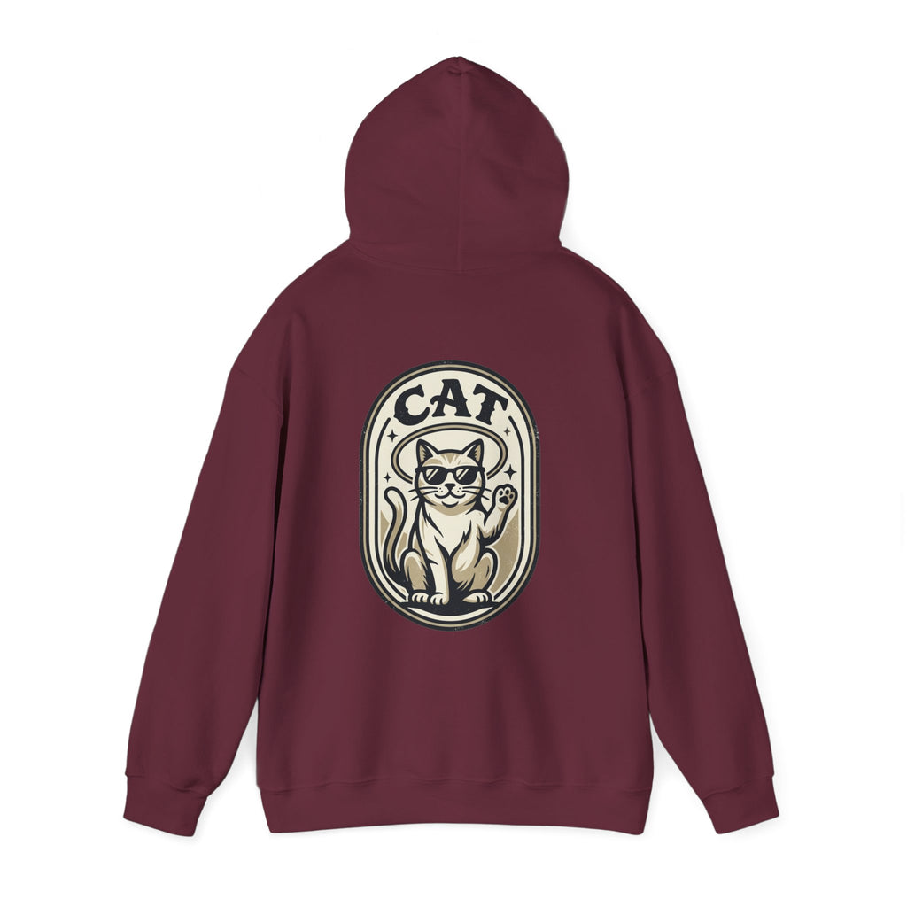 Cat Lucky Paw Hoodie — Retro Cool Cat Graphic Sweatshirt