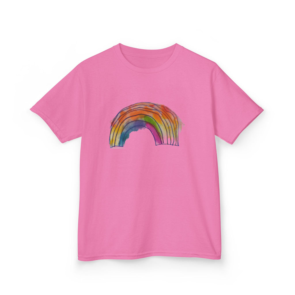 Kids Rainbow T‑Shirt — Hand‑Drawn Colorful Rainbow Tee for Children