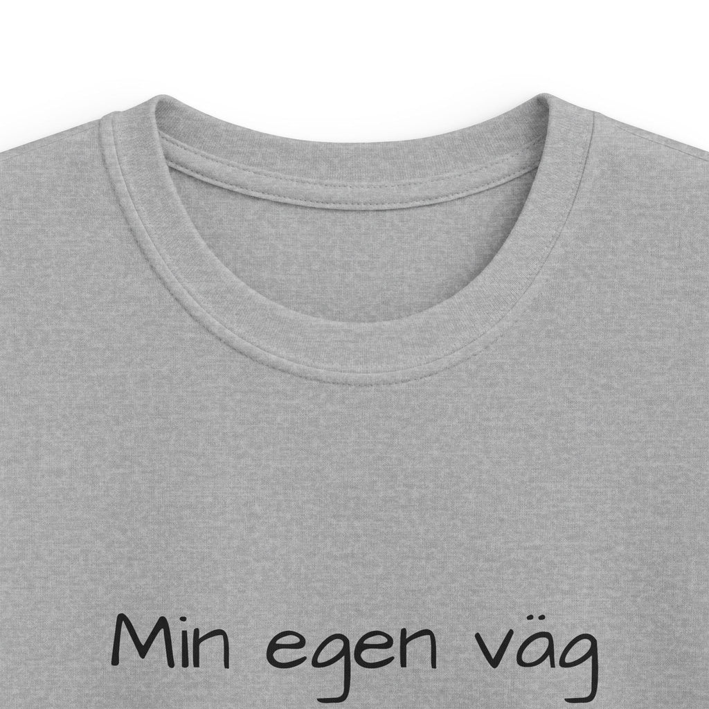 Kids T-Shirt - "Min egen väg" Minimalist Swedish Graphic Tee for Kids