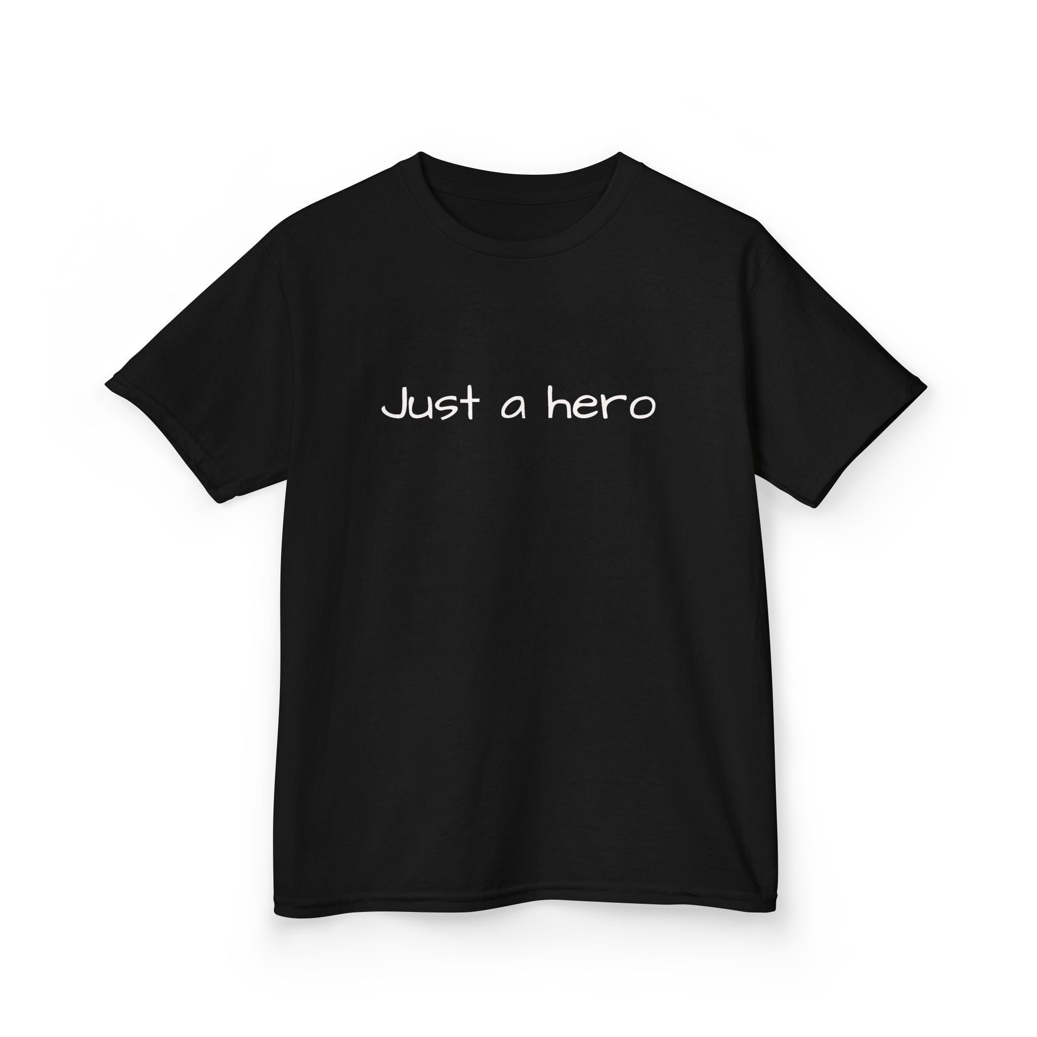 Kids T-Shirt — "Just a hero" Minimalist Children’s Tee, Cute Inspirational Shirt for Boys & Girls, Gift for Kids