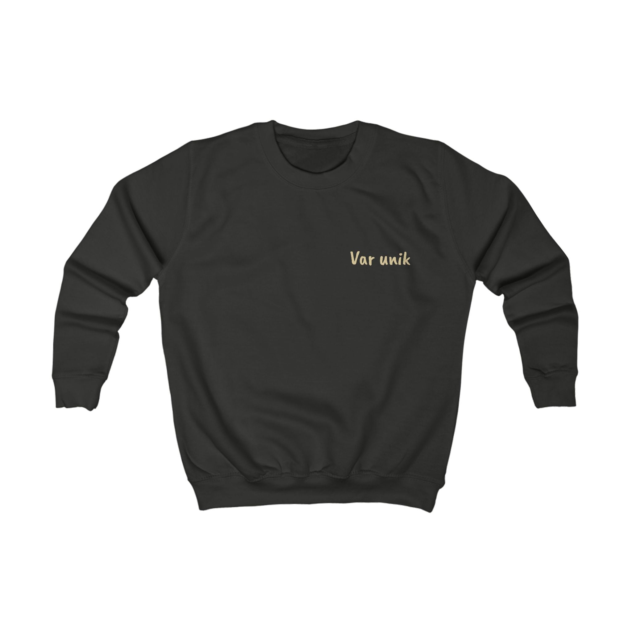 Kids Sweatshirt — "Var unik" Minimalist Comfort Pullover for Kids