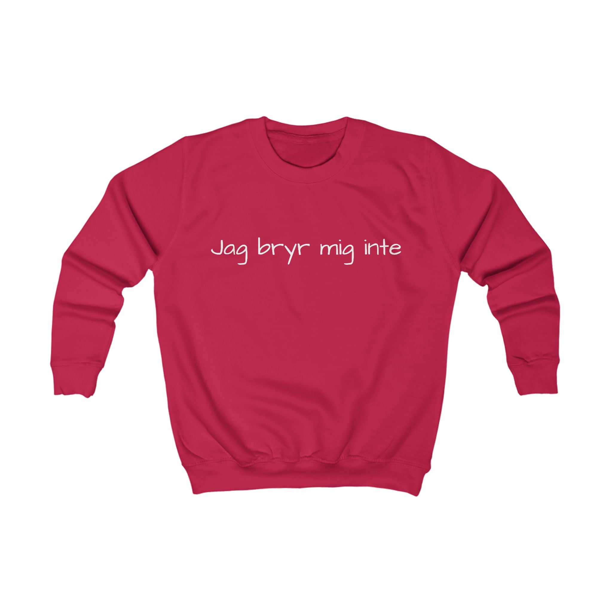 Kids Sweatshirt - "Jag bryr mig inte" Swedish Funny Kids Crewneck