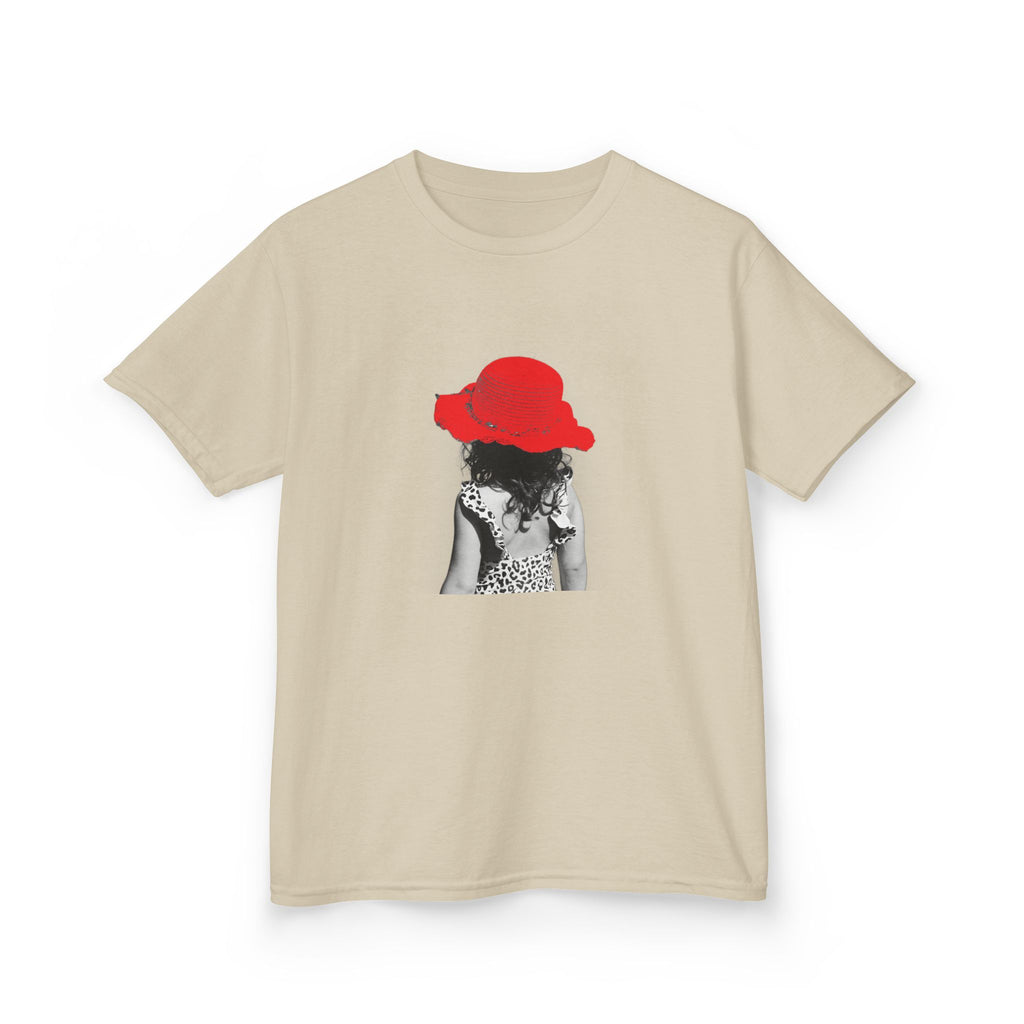 Kids T‑Shirt — Retro Girl with Red Hat Graphic