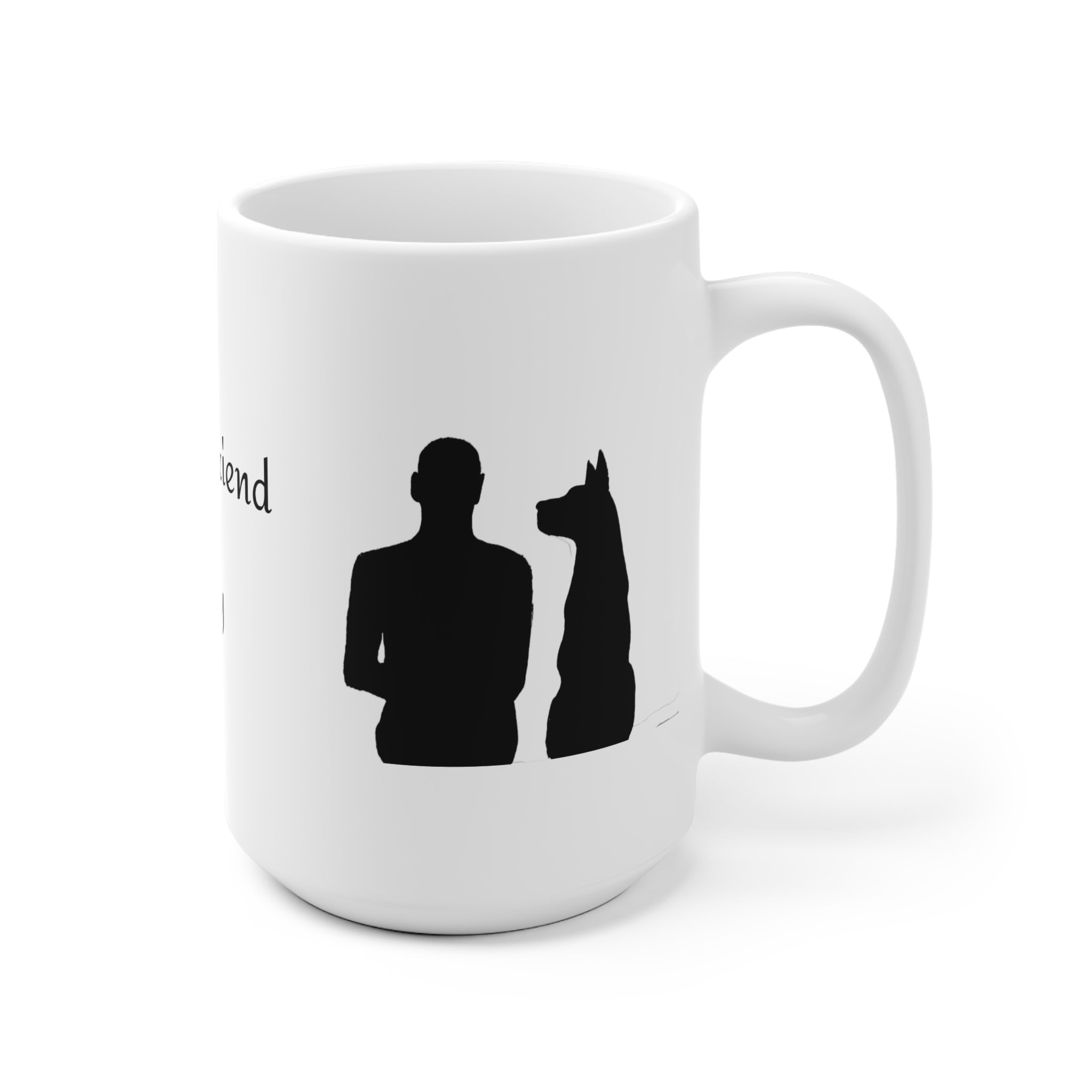Dog Lover Ceramic Mug — "My Best Friend, My Family" Silhouette Gift