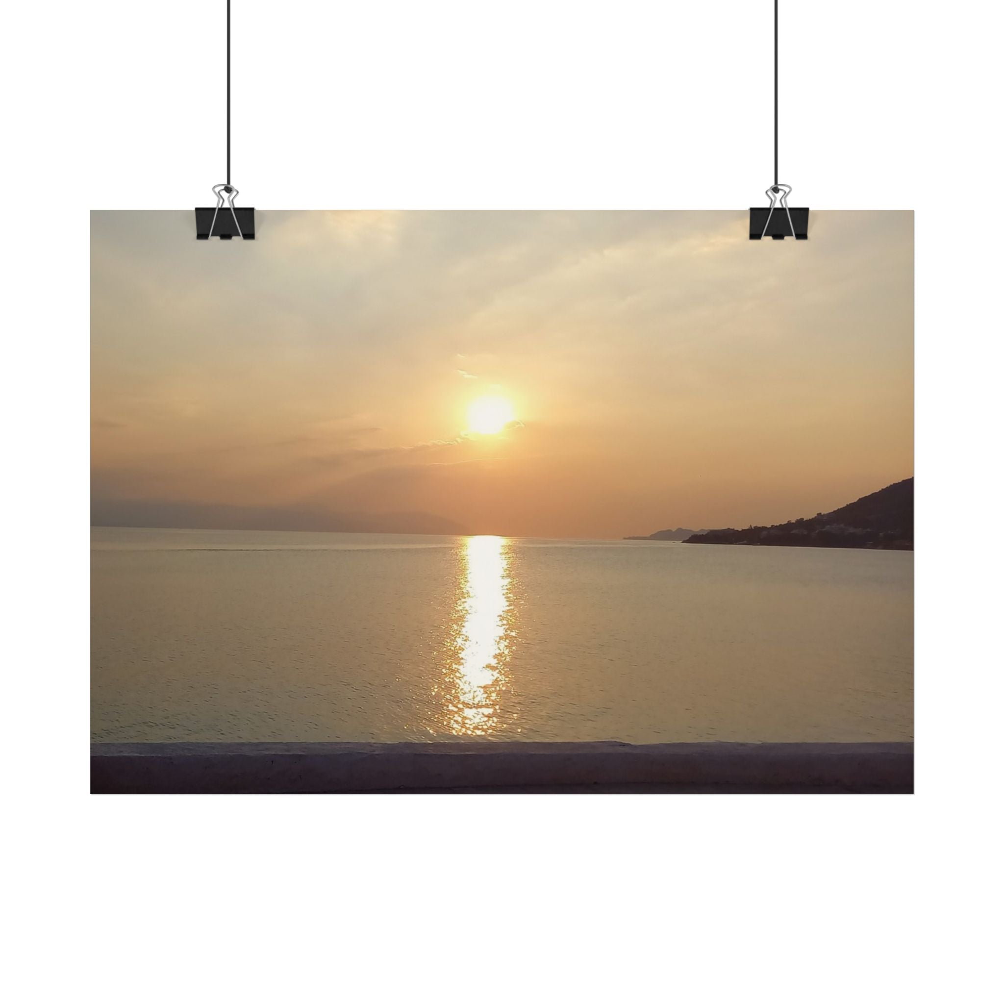 Sunset Seascape Poster — Tranquil Beach Wall Art