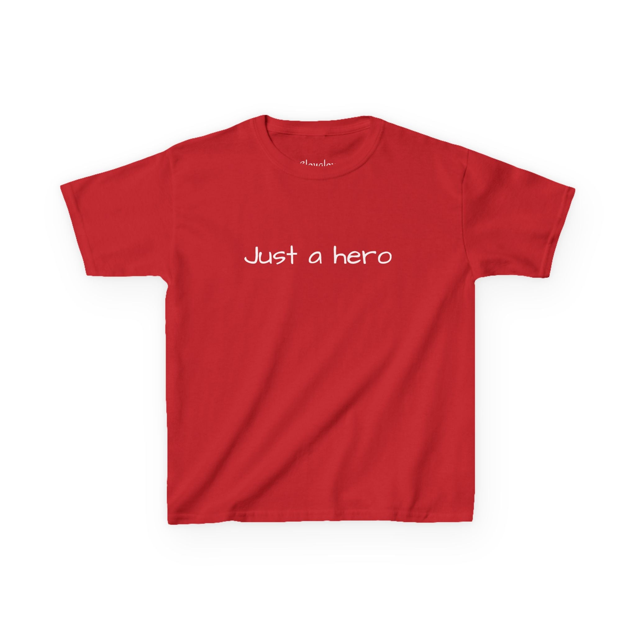 Kids T-Shirt — "Just a hero" Minimalist Children’s Tee, Cute Inspirational Shirt for Boys & Girls, Gift for Kids