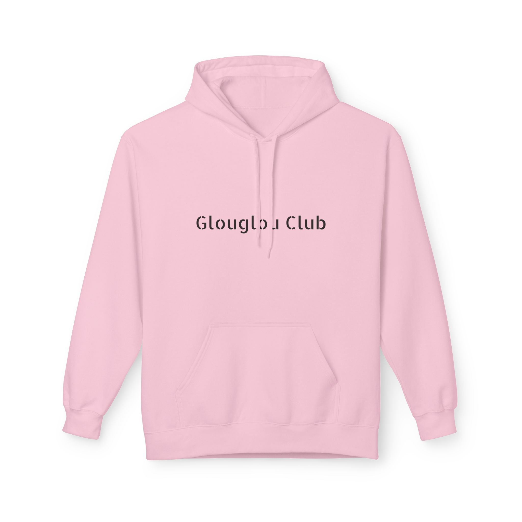 Glouglou Club Hoodie | Minimal Text Logo Pullover