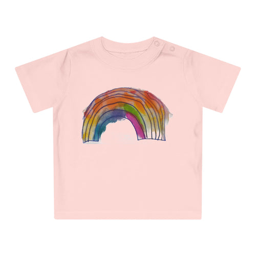 Baby T-Shirt — Hand-Drawn Watercolor Rainbow Toddler Tee