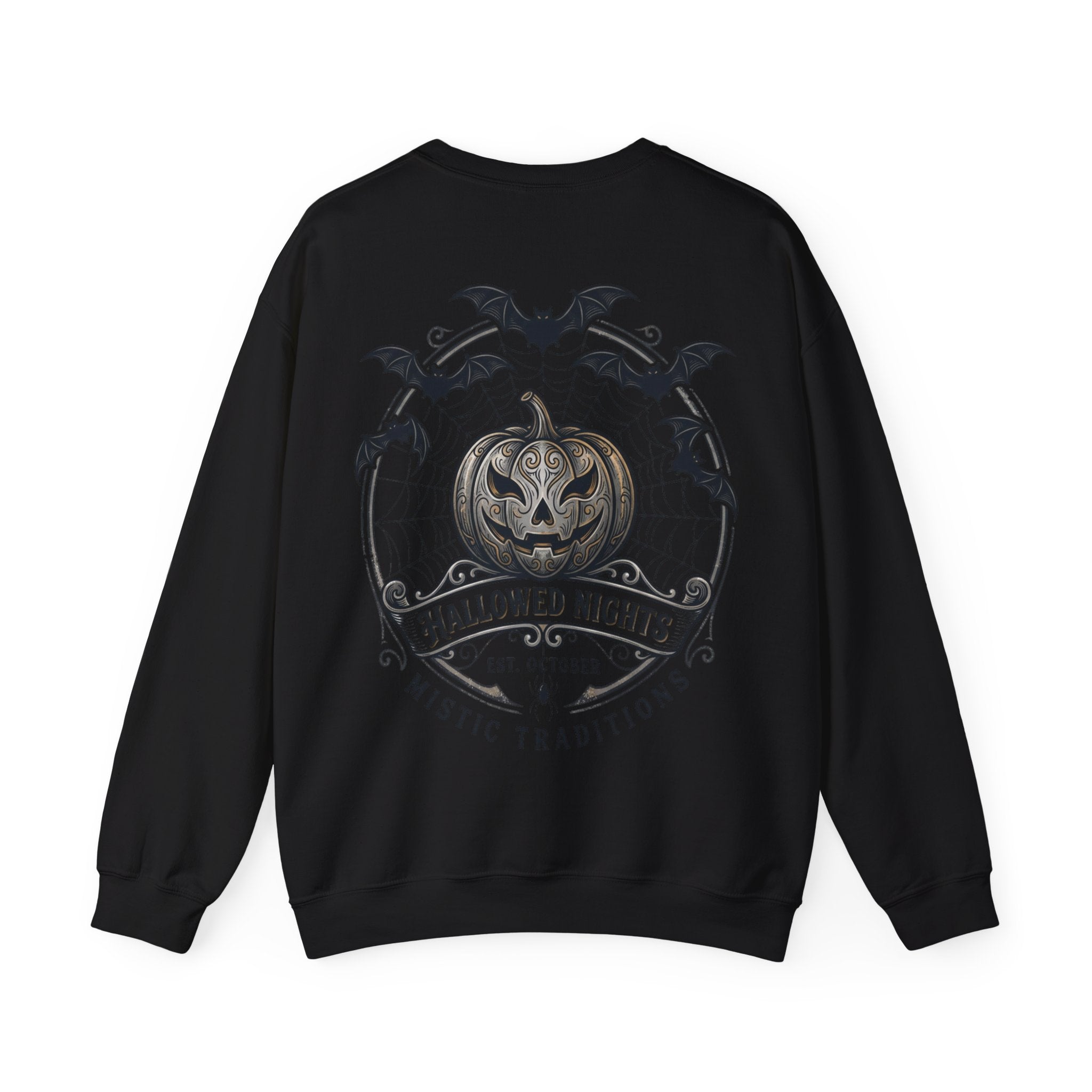 Halloween Pumpkin Crewneck Sweatshirt — "Hallowed Nights" Mystic Traditions