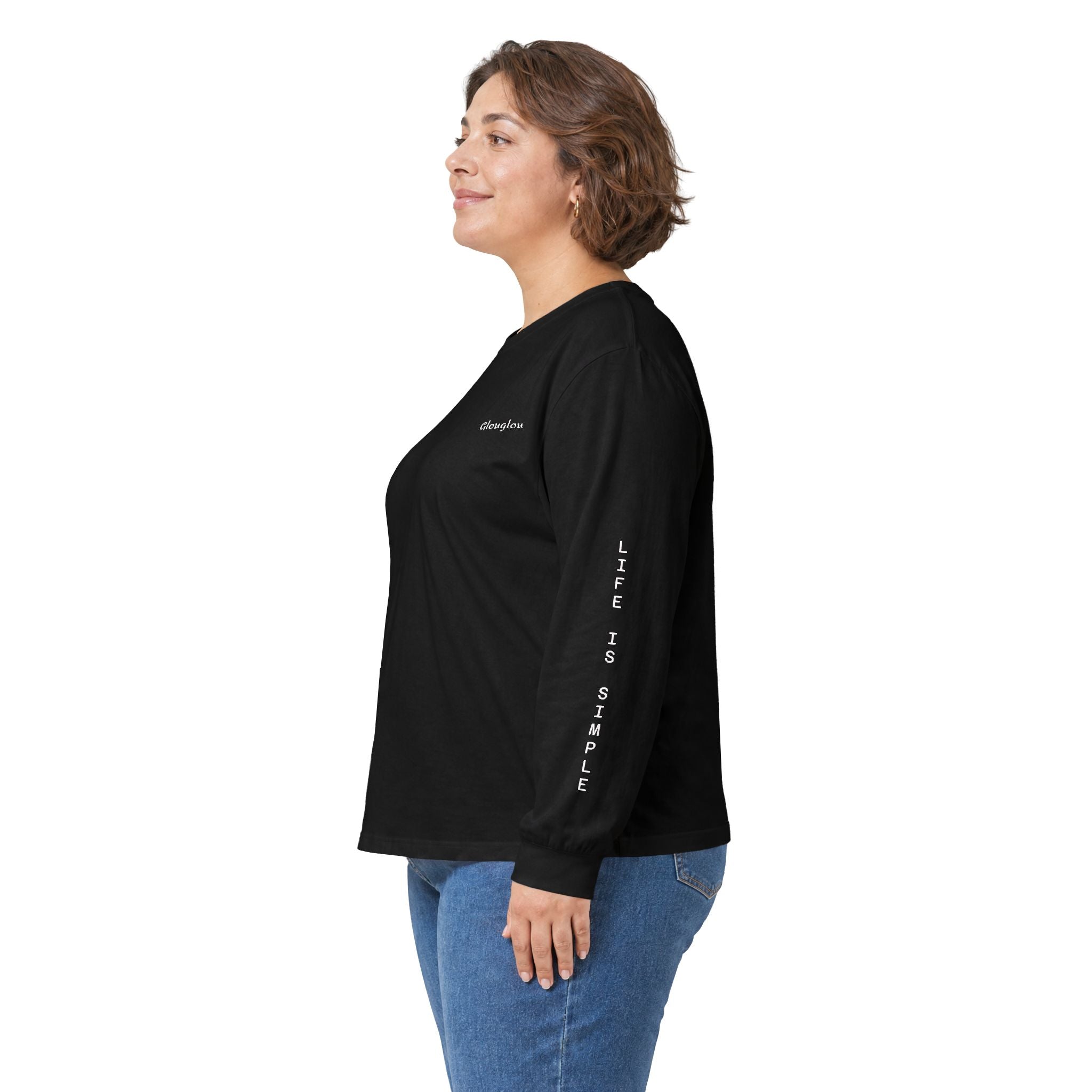 Long Sleeve Tee — Minimal Script Logo Sleeve Shirt