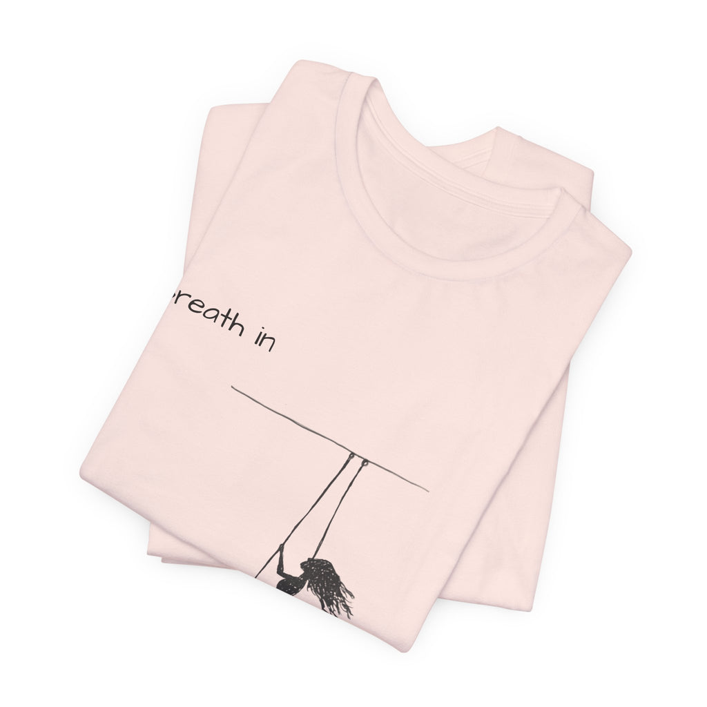 Breath In Breath Out climber tee | Climbing silhouette shirt