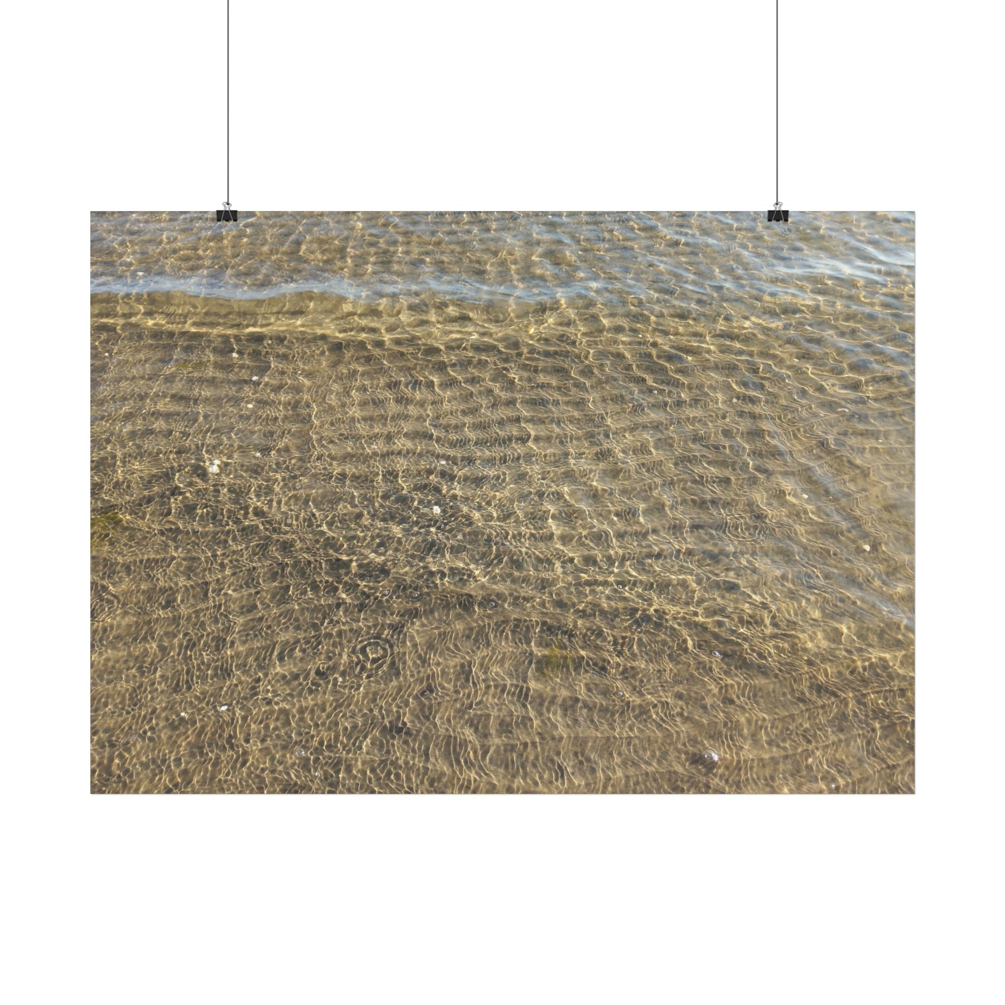 Beach Shoreline Poster – Close-Up Water Ripples Wall Art
