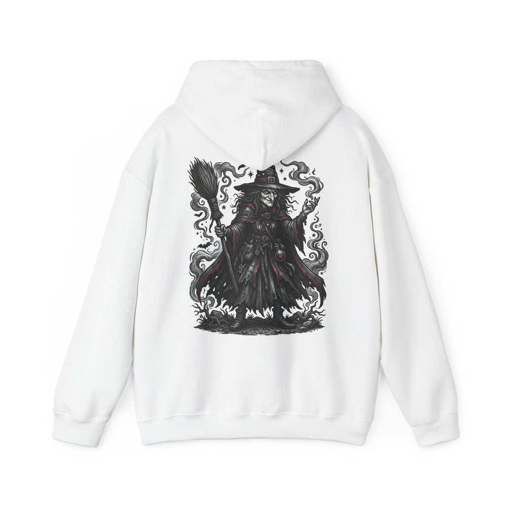 Witch Hunter Hoodie — Dark Fantasy Grim Reaper Back Graphic