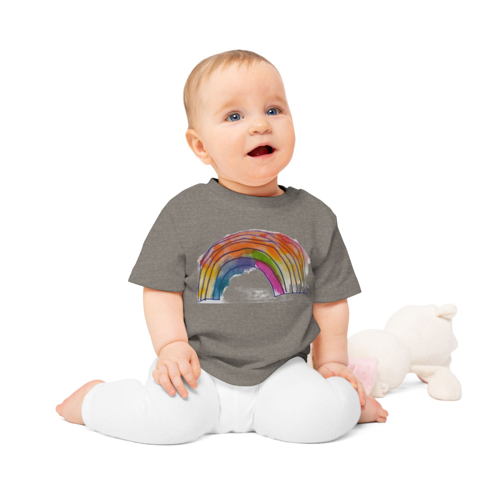 Baby T-Shirt — Hand-Drawn Watercolor Rainbow Toddler Tee