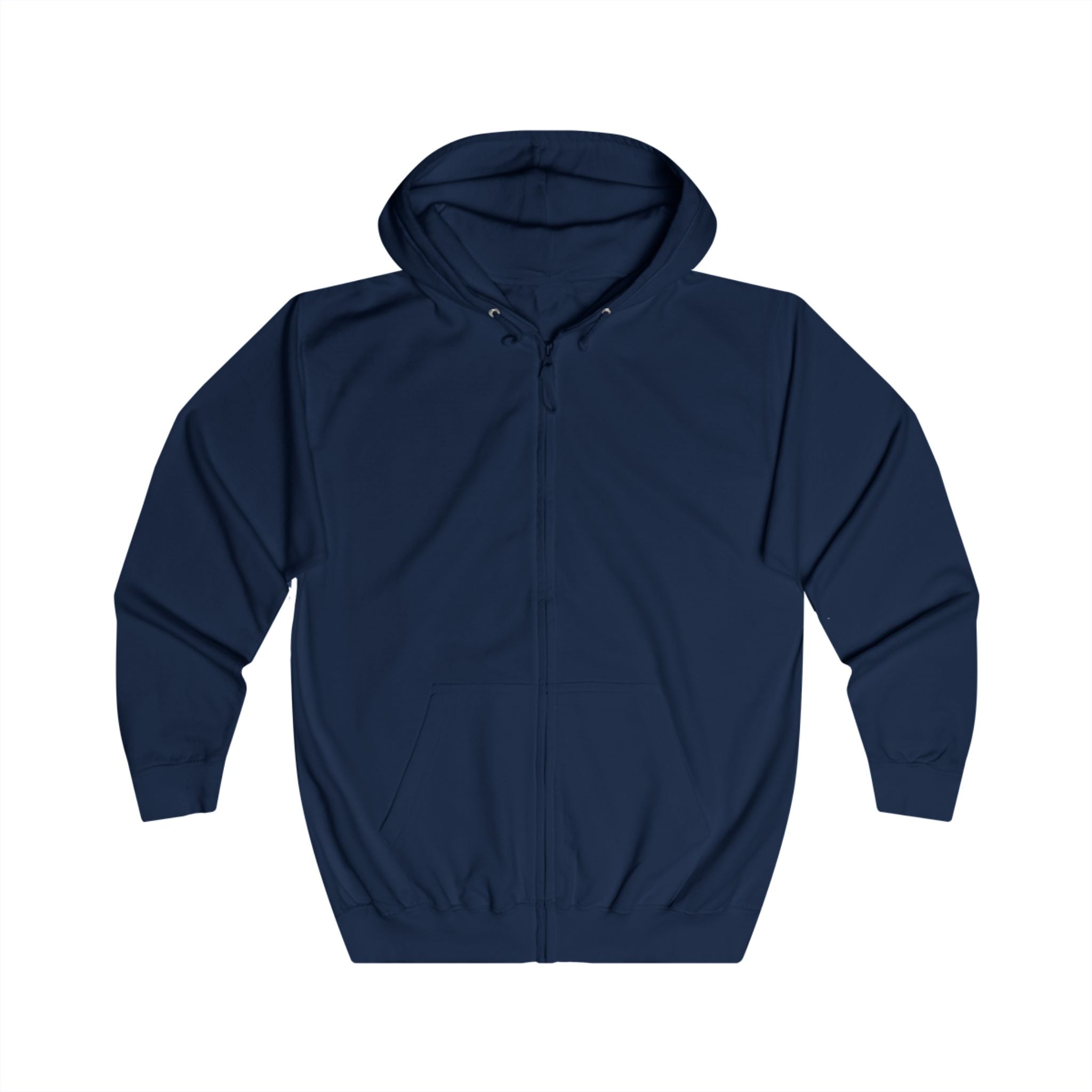 Zip Hoodie with Inspirational Back Text — "Change mindset • Follow your nature"
