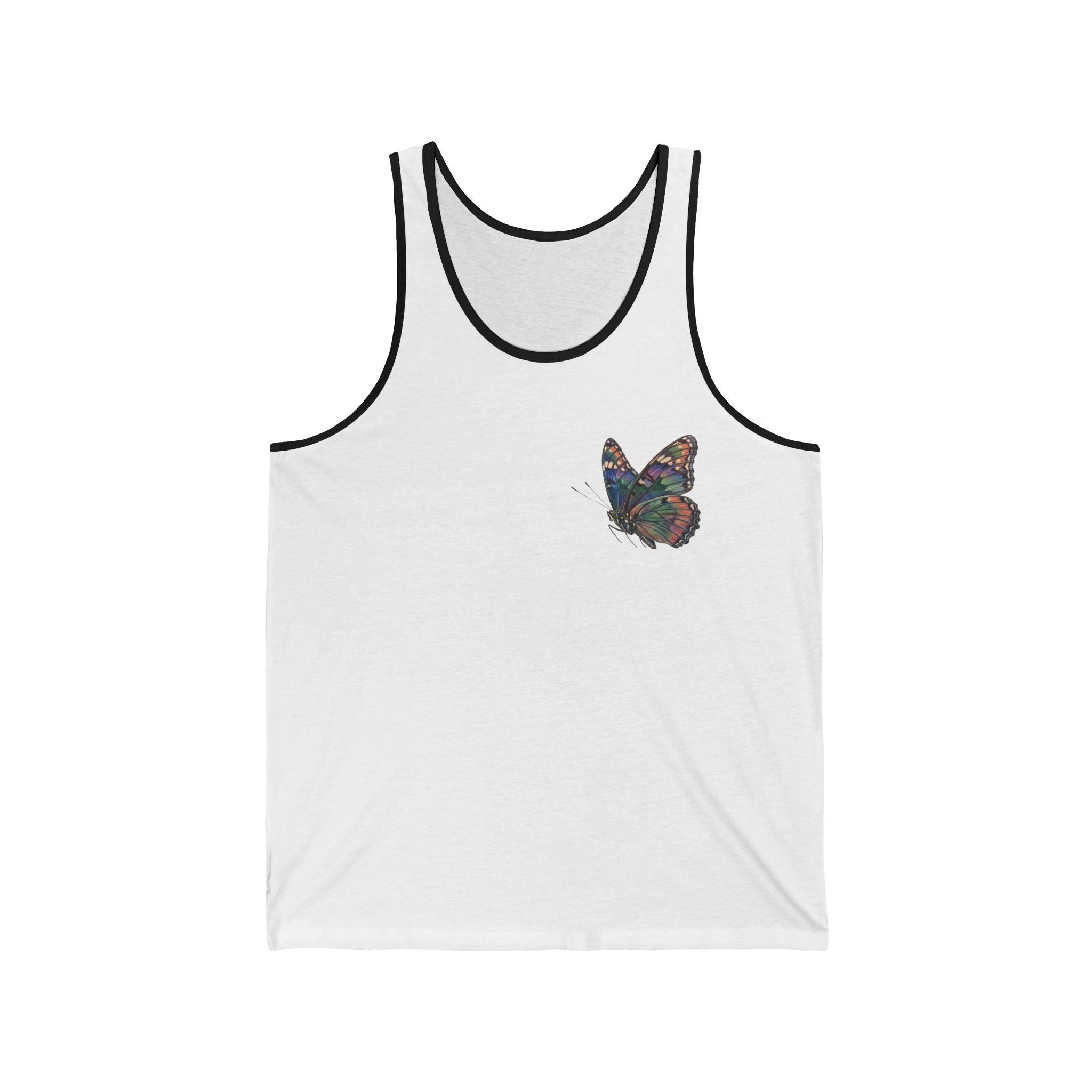 Butterfly Chest Tank Top — Colorful Vintage Moth Graphic