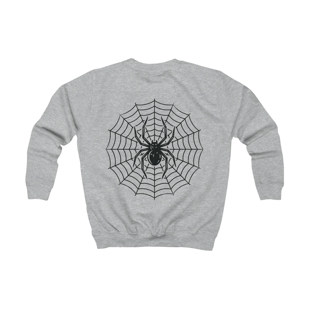 Kids Spider Web Sweatshirt – Cute Spooky Halloween Crewneck for Children