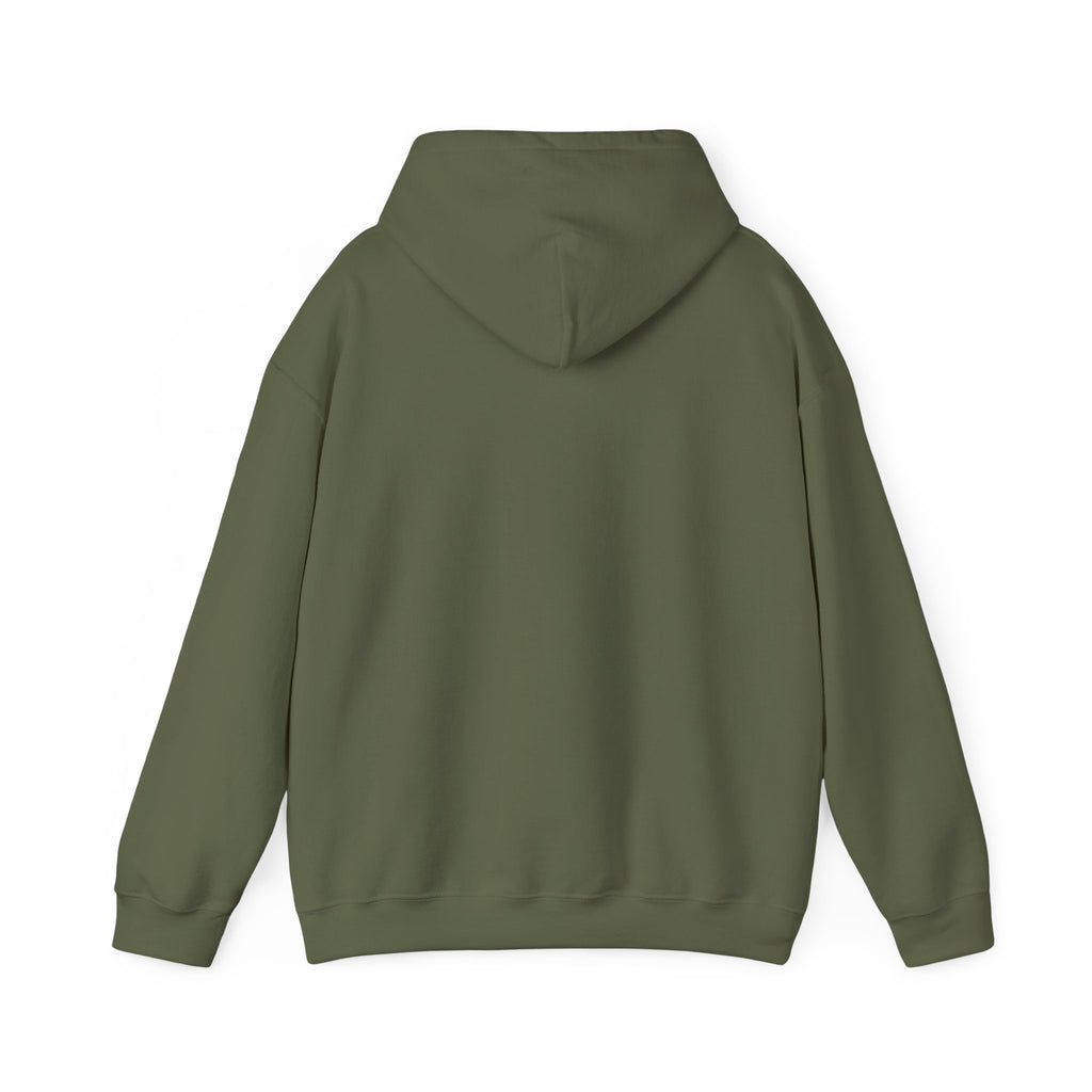 Hoodie — “Heads Up Look, Hear, Smell, Life Is Here” Minimal Inspirational Hoodie