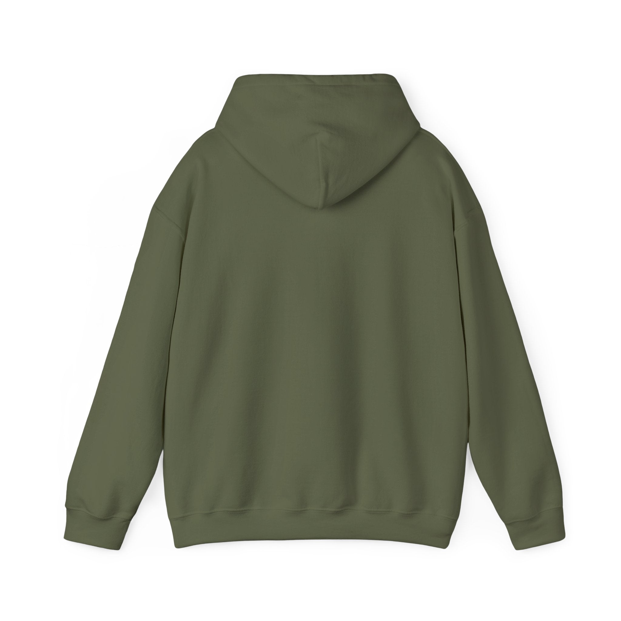 Hoodie — “Heads Up Look, Hear, Smell, Life Is Here” Minimal Inspirational Hoodie