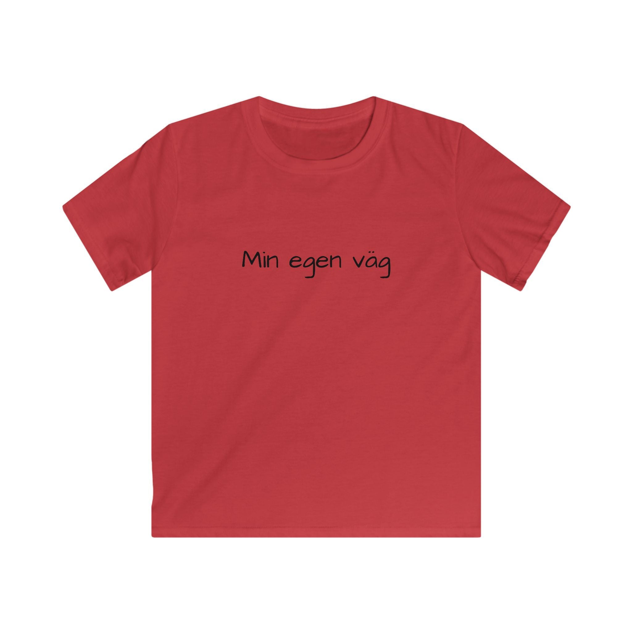 Kids T-Shirt - "Min egen väg" Minimalist Swedish Graphic Tee for Kids