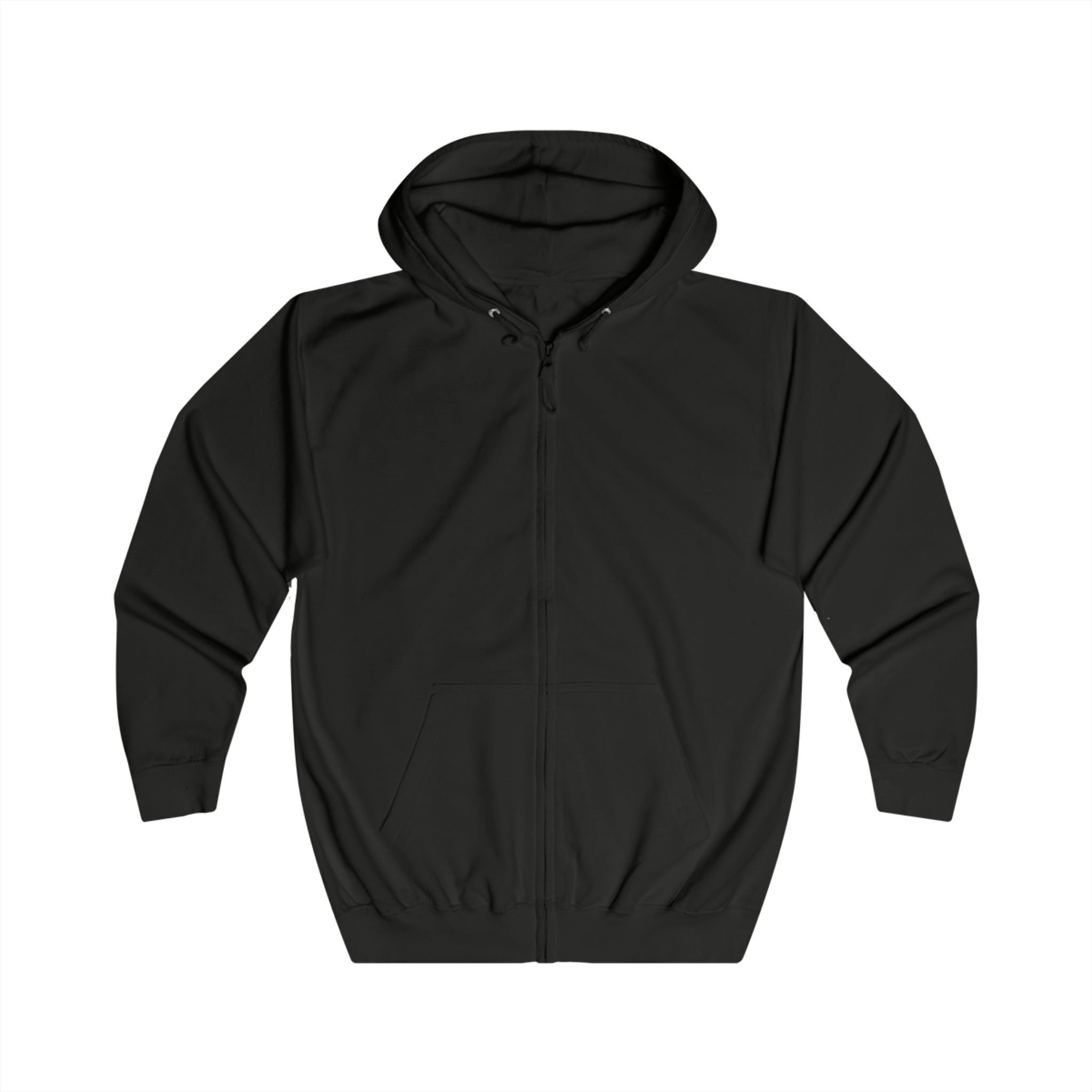 Zip Hoodie with Inspirational Back Text — "Change mindset • Follow your nature"