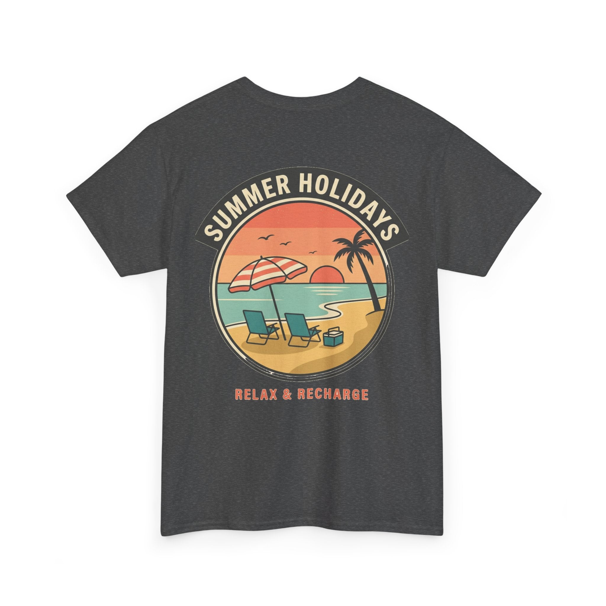 Summer Holidays Beach T‑Shirt — "Relax & Recharge" Graphic Tee