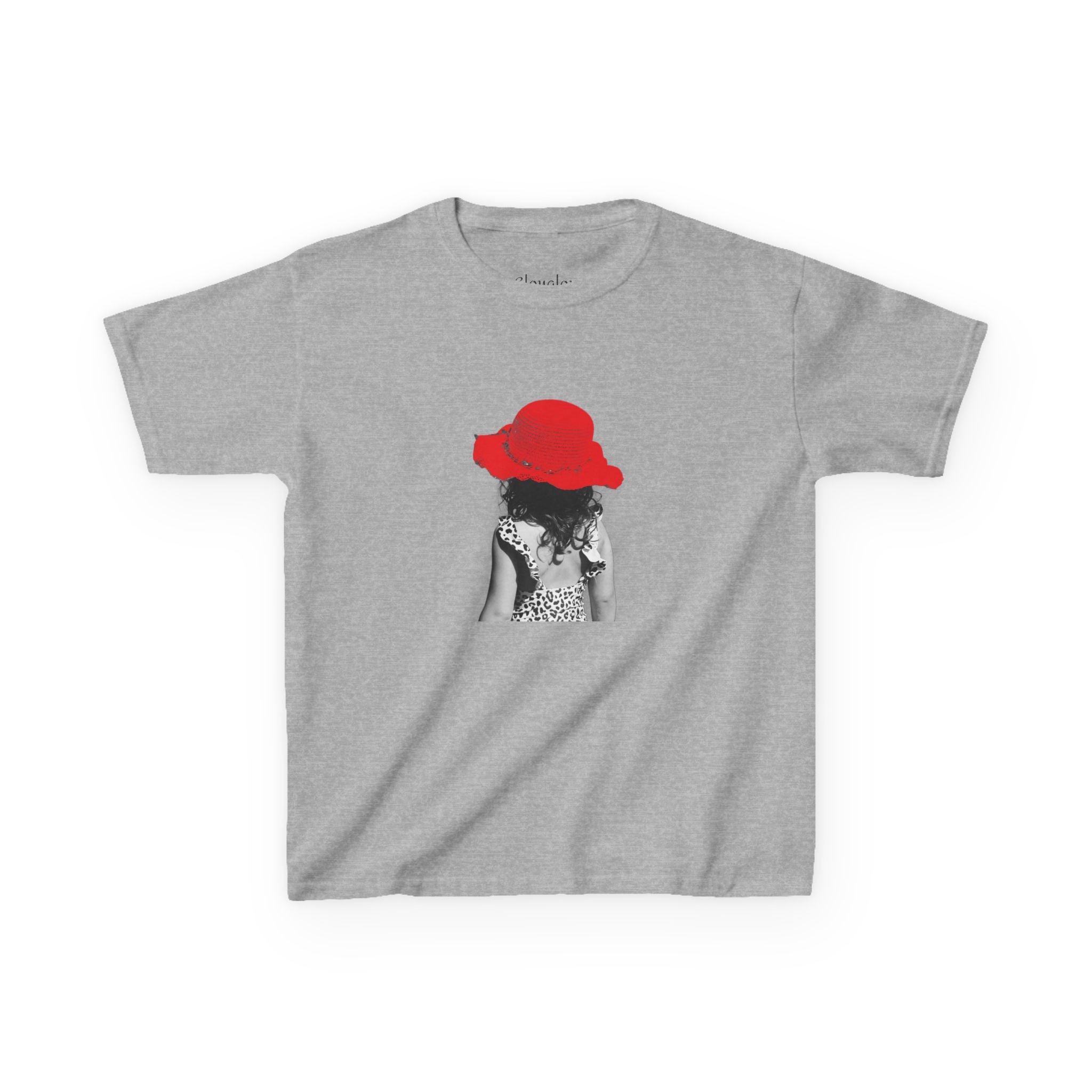 Kids T‑Shirt — Retro Girl with Red Hat Graphic
