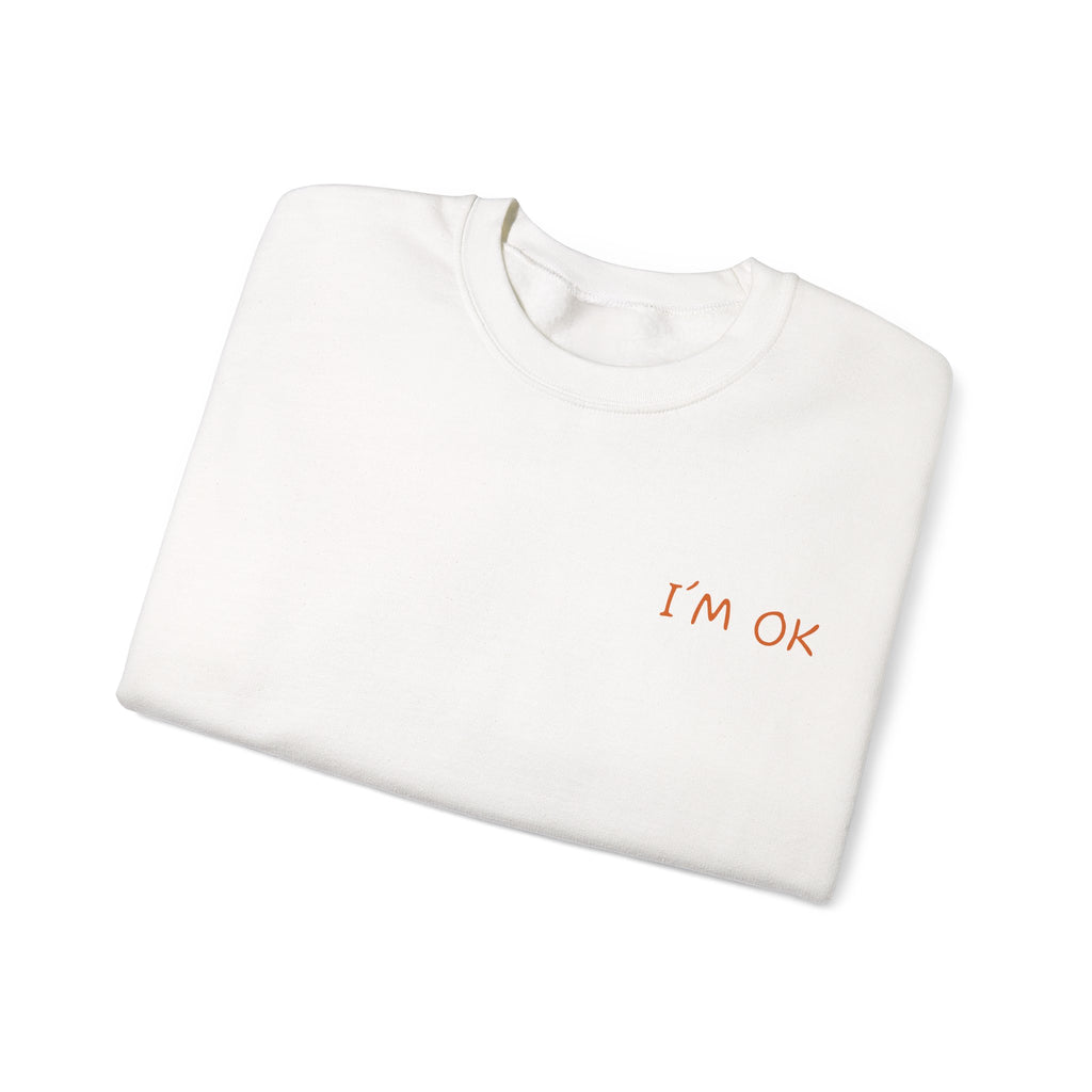 Crewneck Sweatshirt — 'I’m OK' Palm Sunset Graphic