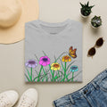 Floral Butterfly Garden T-Shirt — Colorful Wildflower Tee
