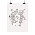 Medusa Line Art Poster — Minimal Mythological Wall Art