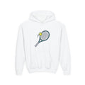 Youth Tennis Hoodie — Racket & Ball Graphic