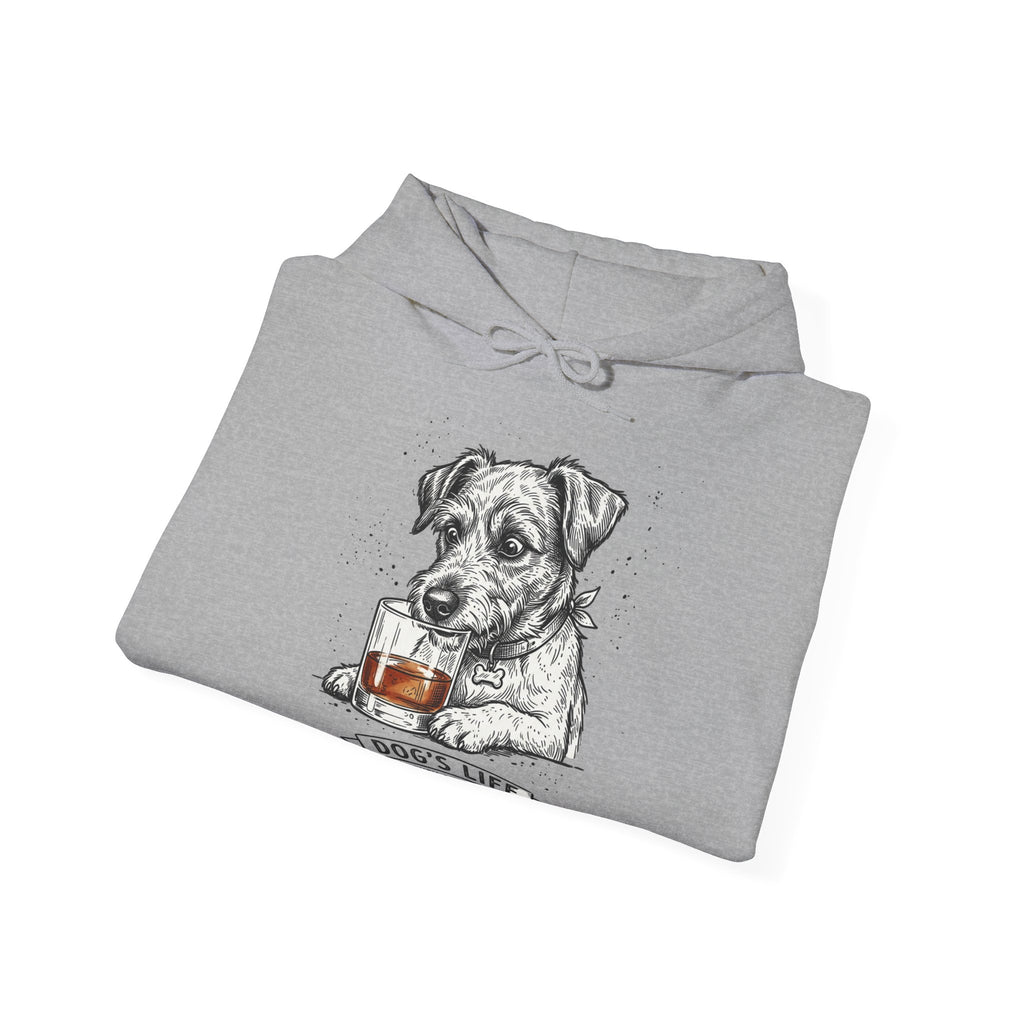 Dog’s Life Hoodie – Jack Russell with Whiskey Illustration