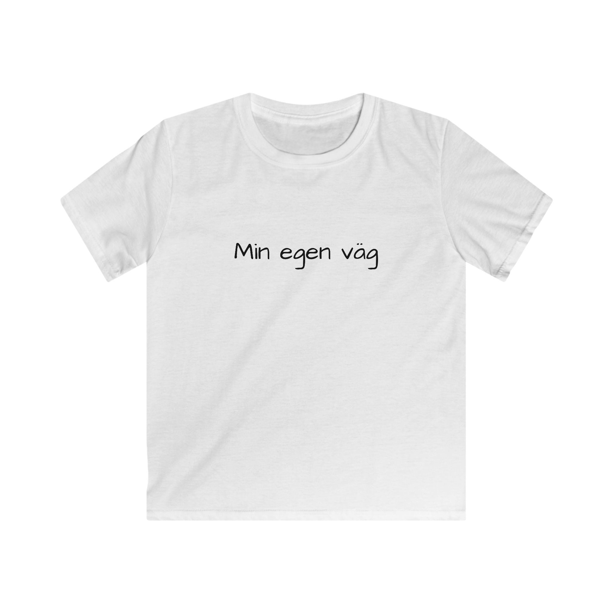 Kids T-Shirt - "Min egen väg" Minimalist Swedish Graphic Tee for Kids