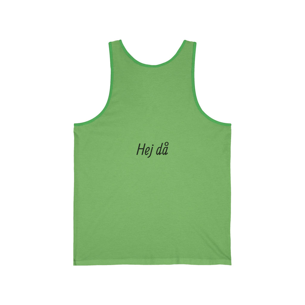 Hej Då Minimalist Scandinavian Tank Top | Swedish Phrase Graphic