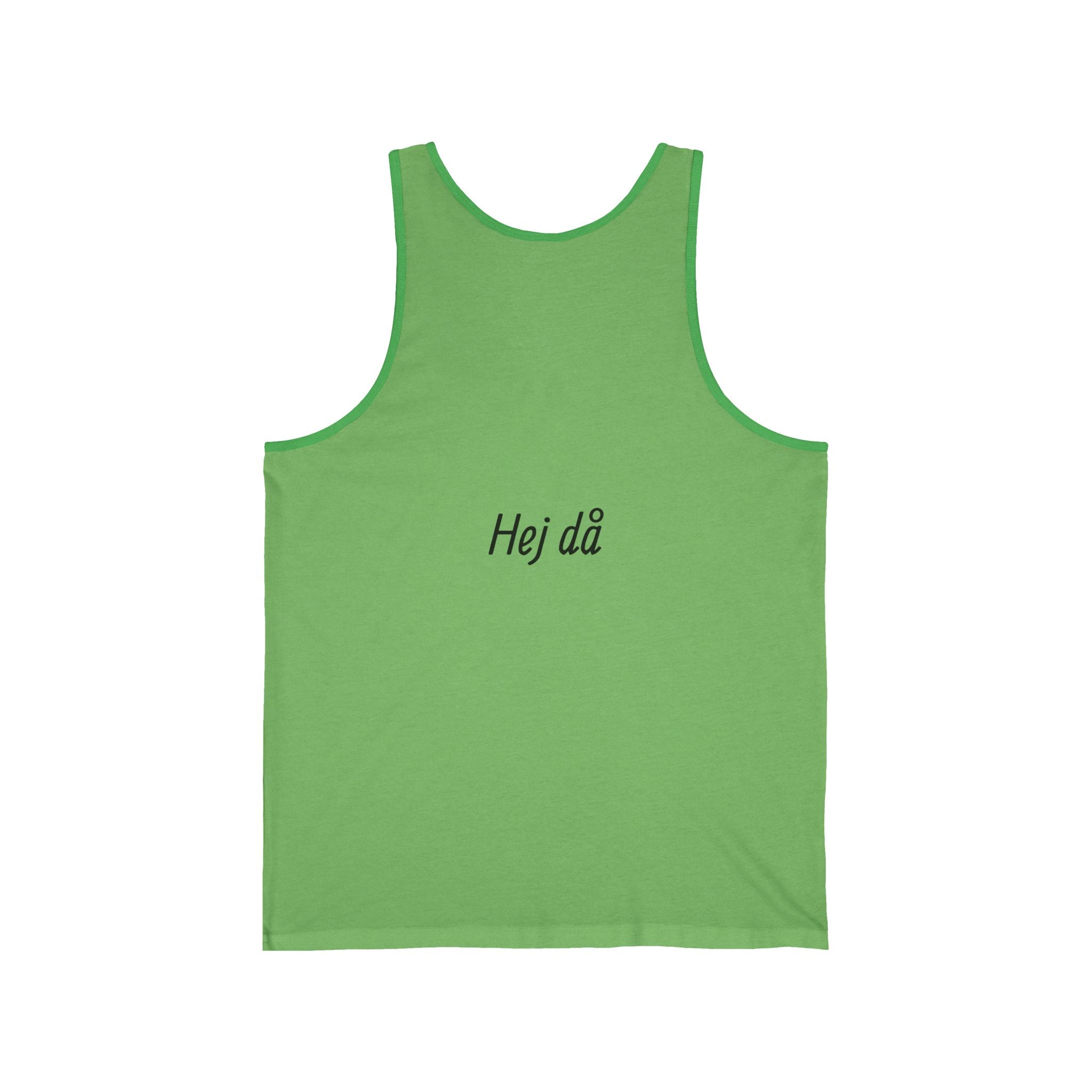 Hej Då Minimalist Scandinavian Tank Top | Swedish Phrase Graphic