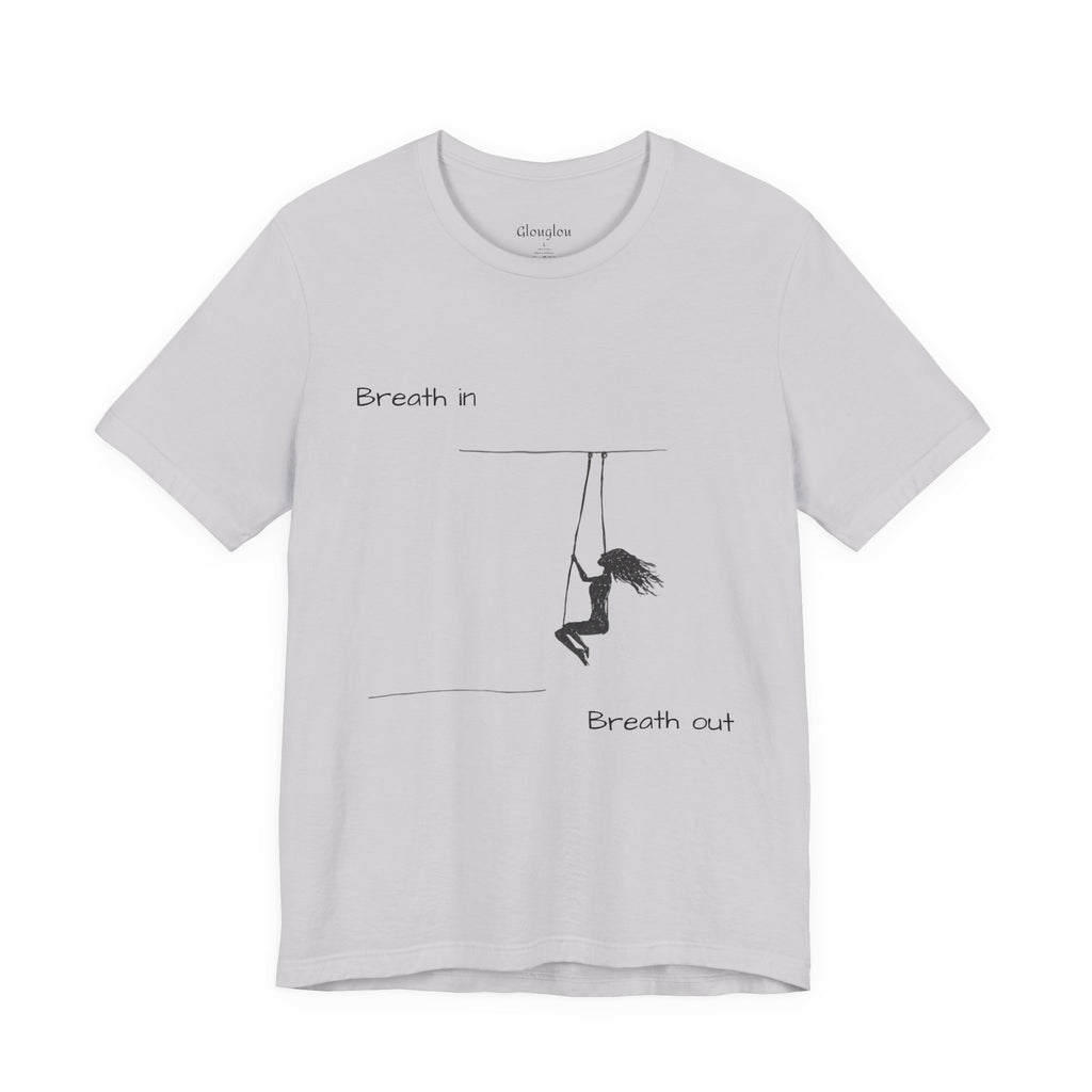 Breath In Breath Out climber tee | Climbing silhouette shirt