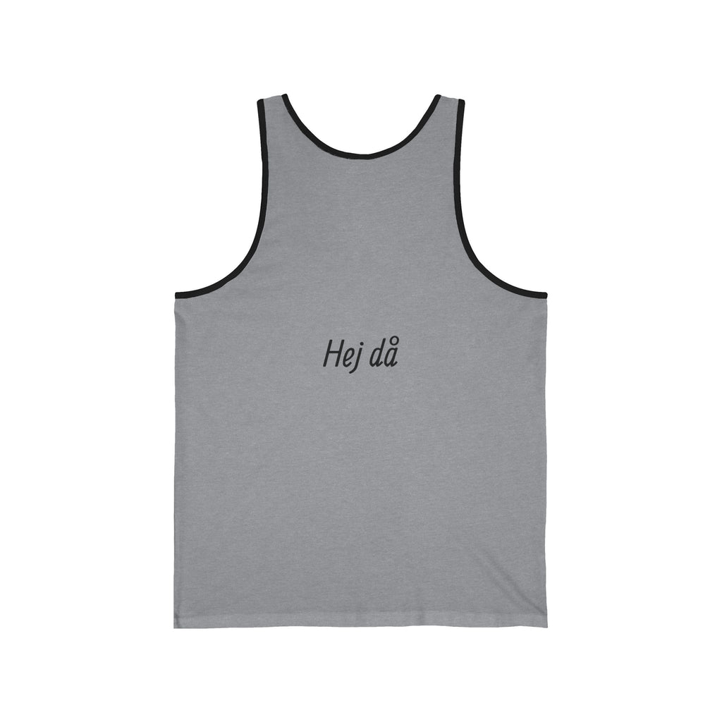 Hej Då Minimalist Scandinavian Tank Top | Swedish Phrase Graphic