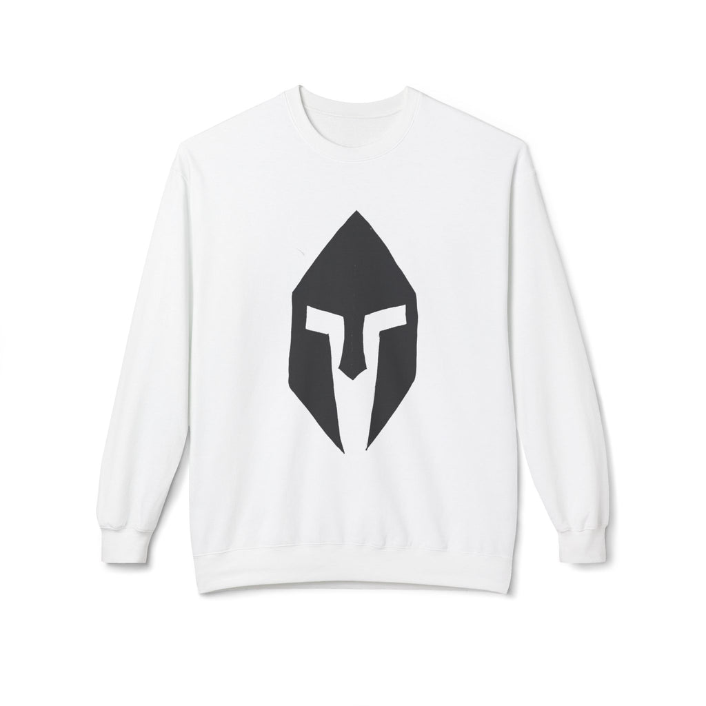 Spartan Helmet Crewneck Sweatshirt — Minimalist Warrior Logo