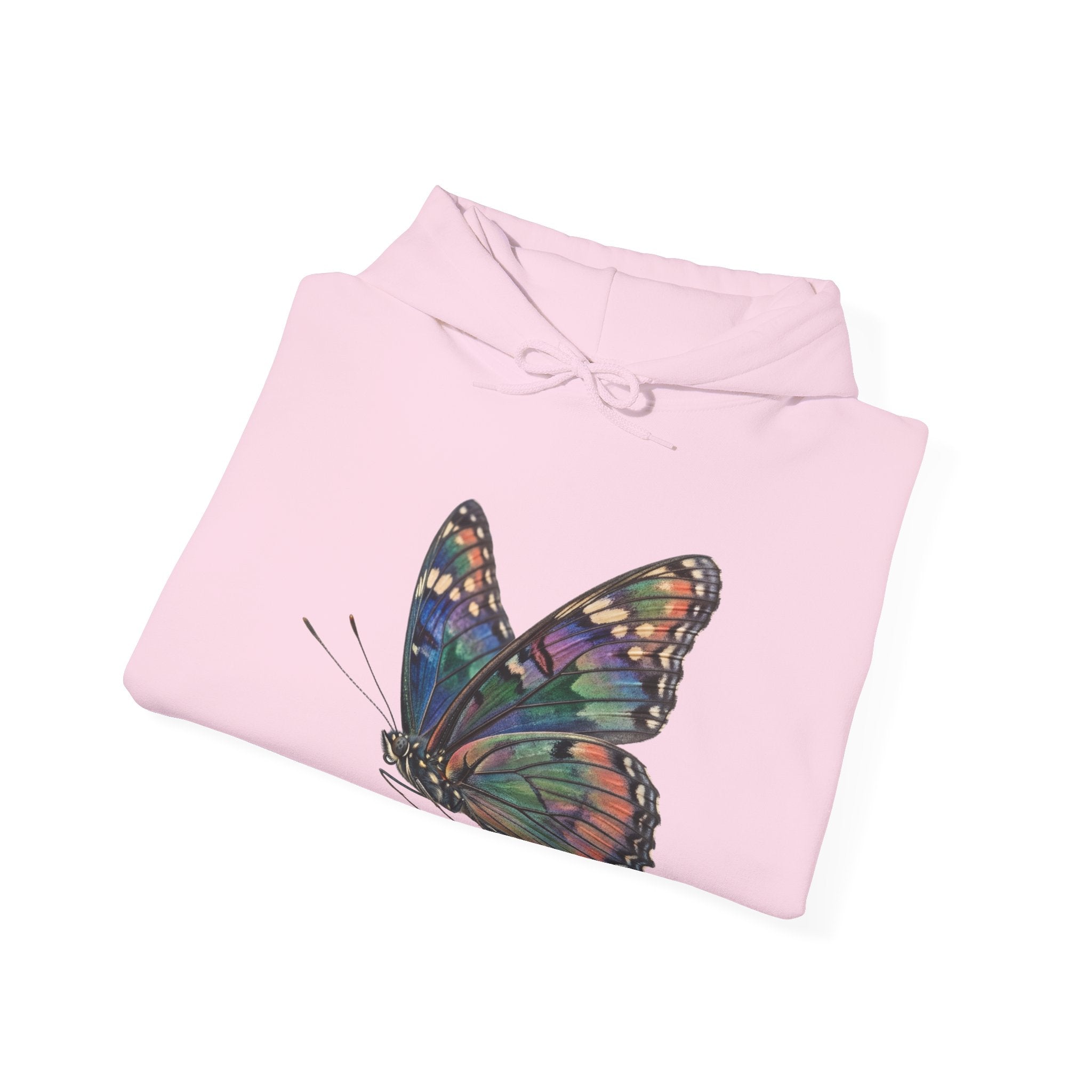 Butterfly Illustration Hoodie — Colorful Monarch Wing Graphic Pullover