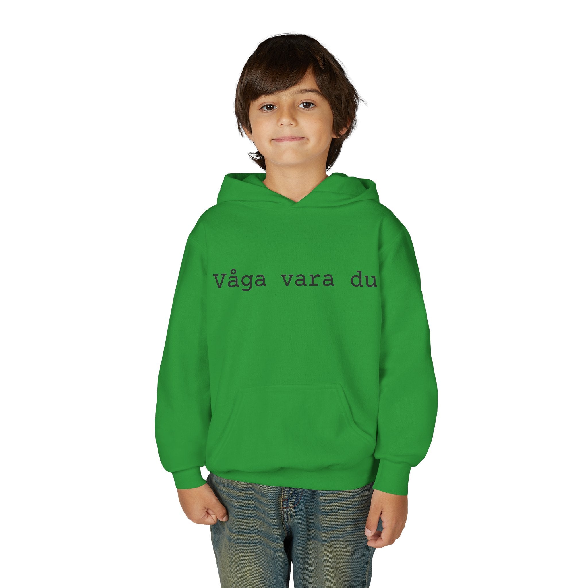 Youth Hoodie - "Våga vara du" Minimalist Inspirational Swedish Hoodie