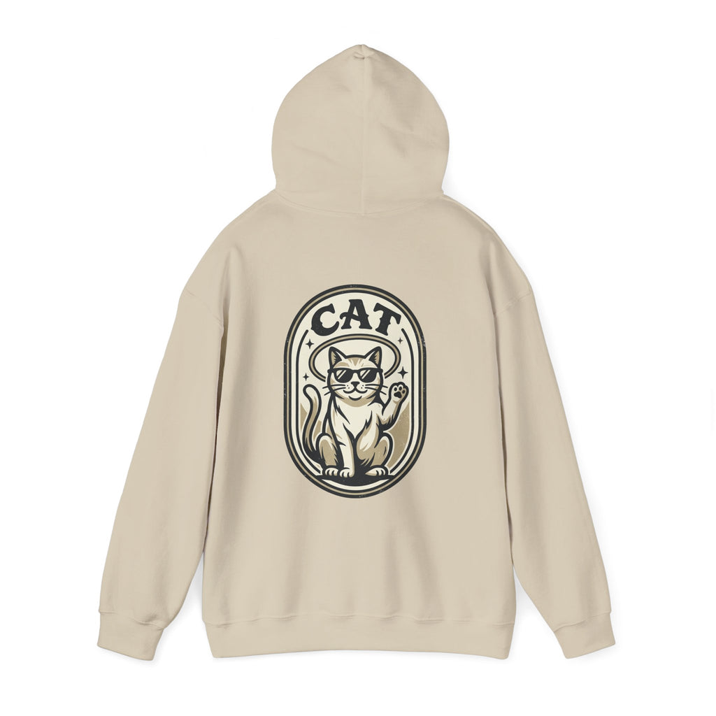 Cat Lucky Paw Hoodie — Retro Cool Cat Graphic Sweatshirt