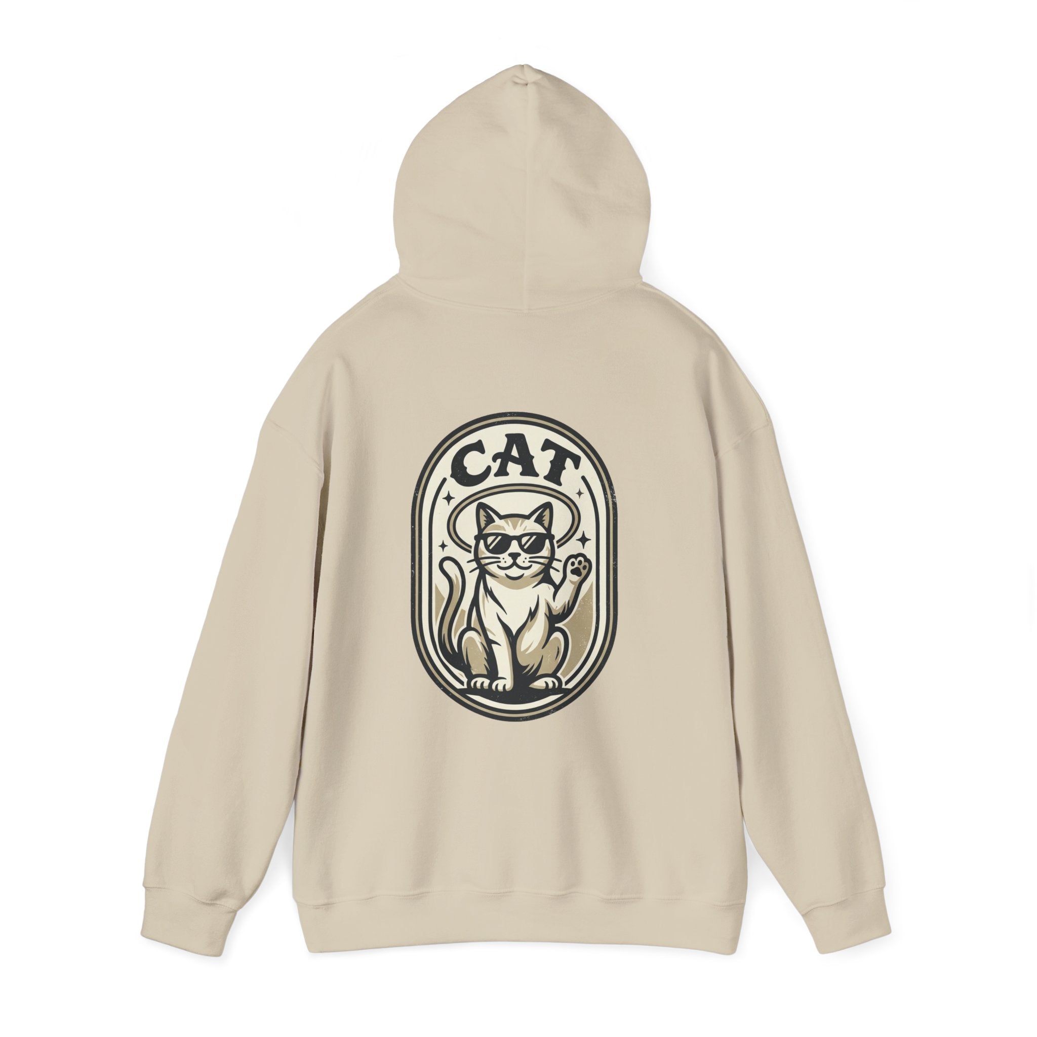 Cat Lucky Paw Hoodie — Retro Cool Cat Graphic Sweatshirt